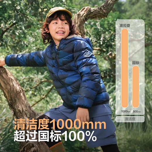 波司登（BOSIDENG）【165可选】25年新款羽绒服疯狂动物城合作系列儿童轻薄款送礼物 【店长推荐】山川画影蓝|9CN2 150 /72 约 140-150cm 36kg