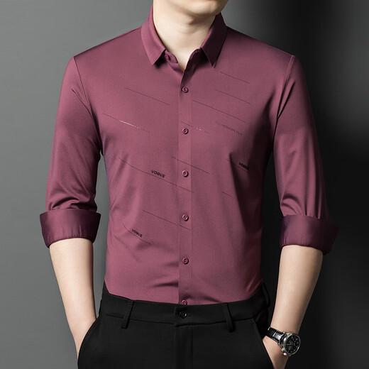 Sieben Wölfe mittlere und junge Männer im Freien im Freien und im Herbst, das hochwertige Langarm-Shirt FC-LB6628 Red M.