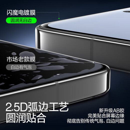 Flash Magic Second Unlock丨No. 1 Best-Selling Suitable for Iqoo13 Tempered Film Vivo Iku 13 Mobile Phone Film Ultra-clear Full Screen Explosion-proof Anti-fingerprint Smooth No White Edge Protective Film Enhanced Version丨Refundable without Unlocking 2 Pieces + Artifact