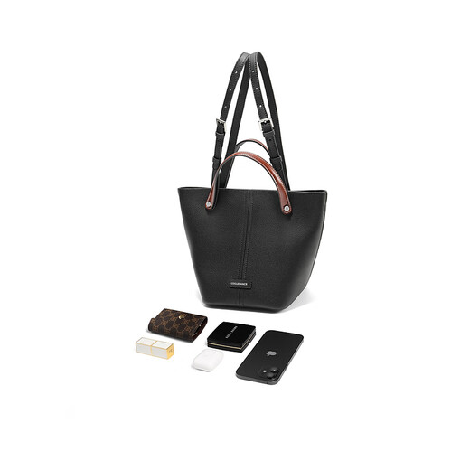 
Belle Bag Women's 2025 Autumn New Quality Sense Commuting Multi-Back Method One-Shoulder Crossbody Handheld Bucket Bag 8531CCX5 Black F
