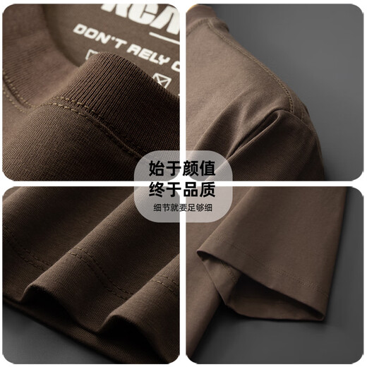CK Heavy Craft Stickerei + hochkreisförmige Handwerkskunst, kühle Eisseide-Baumwoll-Kurzärmel-T-Shirt für Herren-Sommerrund-Nacken-T-Shirt, in grünem Hy6626 m Gewicht 90-110jin [Jin gleich 0,5 kg]