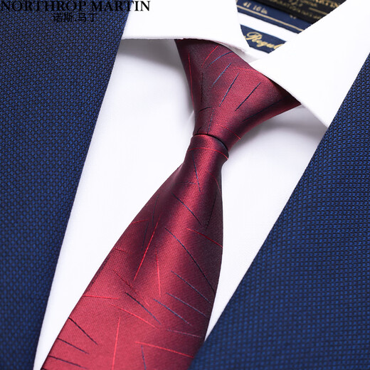 North Martin high-end red wedding zipper tie men's shirt knot-free easy-to-pull lazy high-end Qiji red