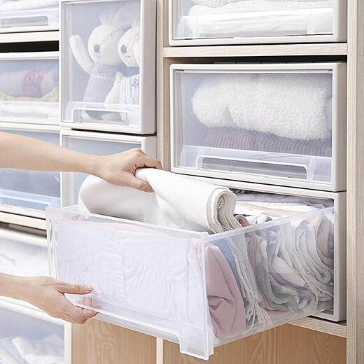 
He Jiagong multi-layer drawer storage cabinet plastic storage box storage cabinet baby wardrobe organizing box baby storage cabinet F3523 length 47* width 35 height 23 export to Japan