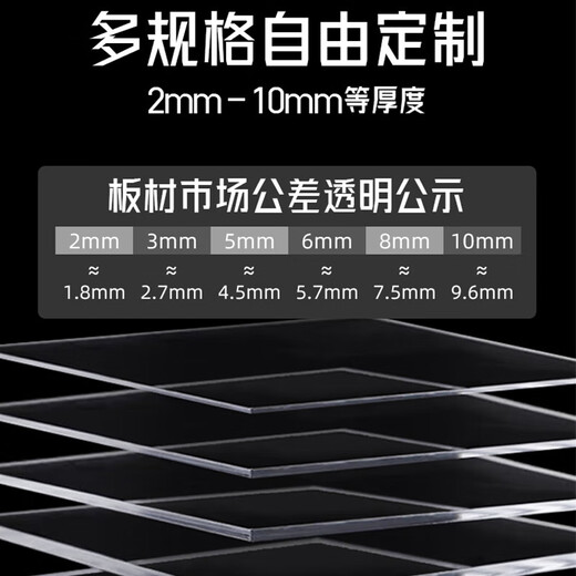 Mandelai acrylic board 30*40cm*3mm thick and highly transparent plexiglass board plastic board display frame