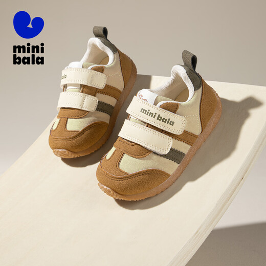Minibala 25-year new moral training shoes for boys and girls, baby toddler shoes, children's casual sports shoes, double Velcro children's shoes