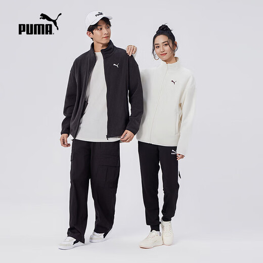 PUMA loose and versatile stand-up collar polar fleece jacket for men and women couples autumn and winter sports jacket 686093