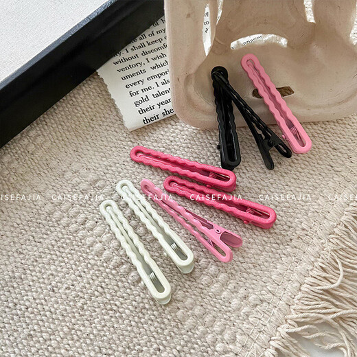 糖果色无痕鸭嘴夹碎发夹女前额刘海侧边夹子头饰一字夹发卡 糖果色鸭嘴夹5个混色TS64