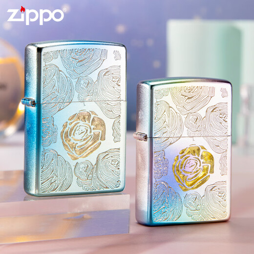 Zippo Zhibao plus léger Jingdiaozpoo Windproof Zoop Fantasy Rose [sans huile-huile] DY9902DK à un seul alon