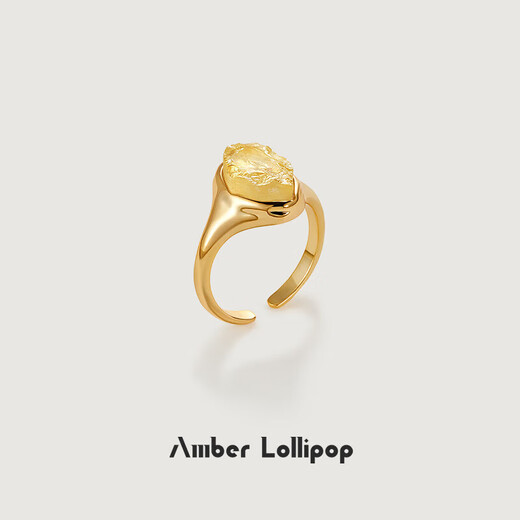 Amber Lollipop Wang Yuwen's same style crystal ring women's open index finger ring anniversary birthday gift for girlfriend and wife