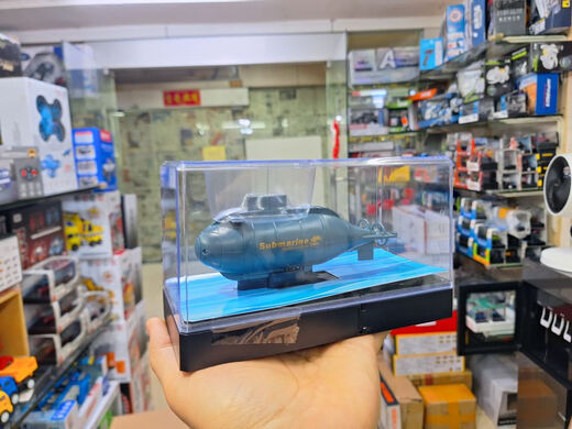 儿童迷你六通遥控船潜水艇充电动气垫船戏水快艇飞艇玩具游艇玩具 迷你遥控快艇-橙色588 标配+遥控电池+螺丝刀