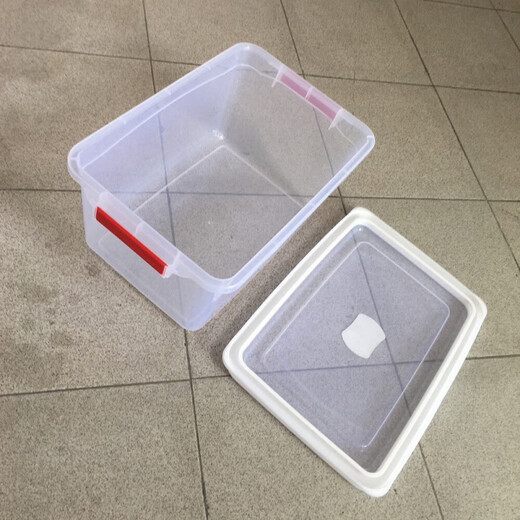 
SHUNFUMEI Extra large capacity extra large thick sealed box Hotel refrigerator freezer storage box Plastic transparent fresh-keeping box 9905 seal 26*18*9