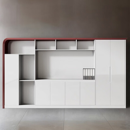 Painted boss desk, fashionable CEO desk, simple, modern and elegant executive desk, L-shaped corner light luxury desk, upgraded wireless charging box, 1.6m boss desk