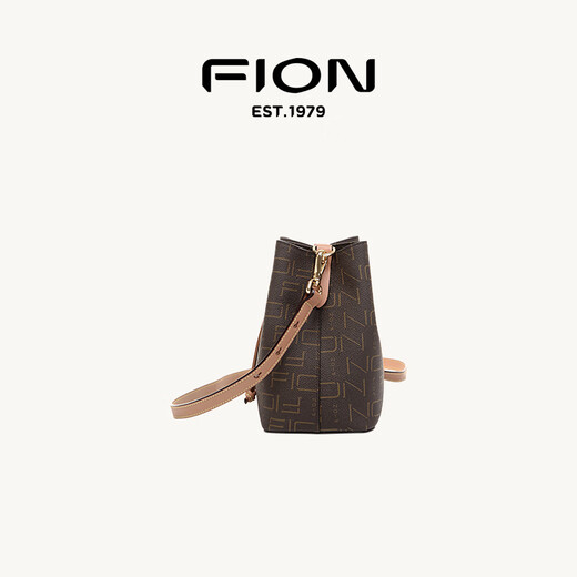 Fion (Fion) 2025 Neue Bag Damenbeutel Bucket-Tasche Mode vielseitige einsschuldige Crossbody-Tasche Frauenbeutel Kaffee/Kamel