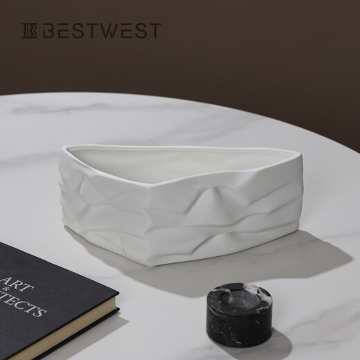 Boxi Home White Postmodern Yoan Ceramic Vase Ornamente Ins Home Model Room Dekoration Blumengeräte X11303A-W
