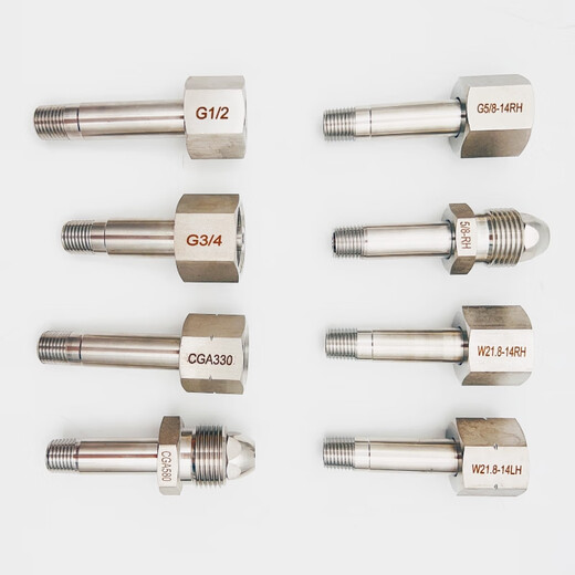 OENY stainless steel 316L cylinder joint G5/8 internal thread external thread W21.8 orthodontic reverse adapter CGA180 1/4NPT external thread-CGA679