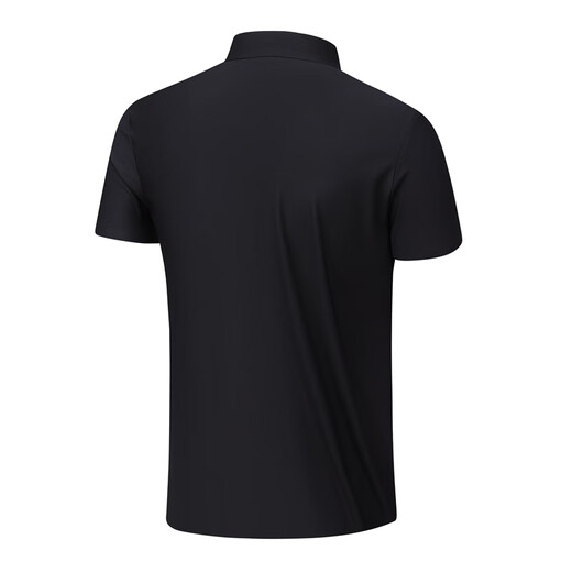 
Kaileshi Mint Men's Short Sleeve POLO Shirt Summer Moisturizing Quick Dry Ice Silk Thin Outdoor Leisure Sports T-shirt 12358 Obsidian Black 4XL (170-190cm/190-200Jin[Jin equals 0.5 kg])