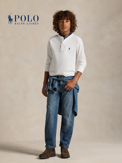 Polo Ralph LaurenRalph Lauren/Ralph Lauren Boys Classic Cotton Jersey Henley RL41762 100-White S