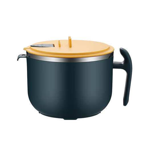 304 stainless steel instant noodle bowl with lid Japanese-style sealed lunch box office worker student insulated lunch box fast food cup dark green