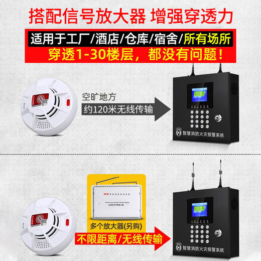 Di'an Wireless Smoke Alarm Commercial Smoke Alarm Fire Special Intelligent Remote Networked Fire Sensor Police Host 10 Fire Certified Smoke Detectors