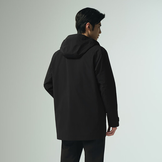 Lilan waterproof windbreaker men's 25 autumn core warm cotton jacket men's hooded mid-length windbreaker top