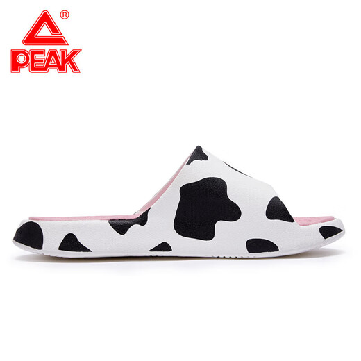 PEAK Slippers Pink Couple New Spring and Summer Sports Flop Women's Outdoor Beach Shoes Women's Shoes White/Black/Pink 41
