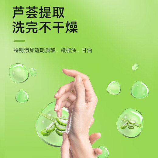 Haishi Hainuo Aloe Vera Antibacterial Hand Sanitizer 500ml+500ml Refill Bubble-rich Cleaning, Decontamination and Sterilization Suitable for Students