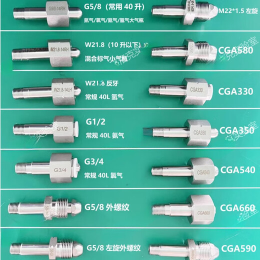 OENY stainless steel 316L cylinder joint G5/8 internal thread external thread W21.8 orthodontic reverse adapter CGA180 1/4NPT external thread-CGA679