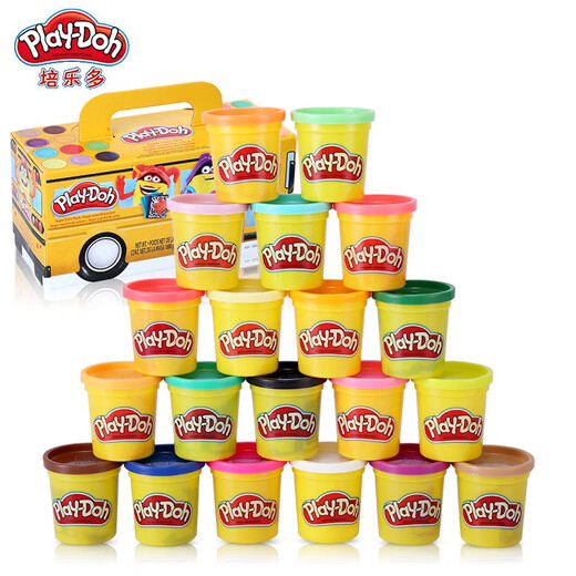 培乐多（Play-Doh）Playdoh培乐多彩泥20色补充装安全橡皮泥粘土手工儿童玩具792 前装载机E9226 其他