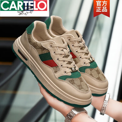 
CARTELO brand large-size men's shoes fashion brand 2025 new light luxury versatile casual shoes for youth retro breathable board shoes Migreen 6175 with shipping insurance 39