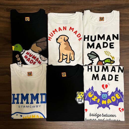 LEE KIDS日系美式潮牌human龙年限定短袖男士情侣夏季卡通动物T恤女上衣 3892黑色 XL