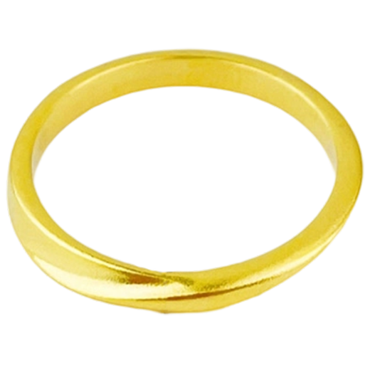 Beijing Gold Trading Center Co., Ltd. Ancient Gold Solid Möbius Ring as a Mid-Autumn and Valentine's Day Gift for My Girlfriend and Wife 2025 #15 (approximately 3.15g)