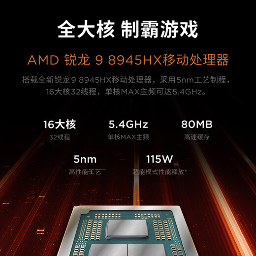 Lenovo (Lenovo) Rescuer R7000P 2025 20 % Zuschuss 16-Zoll-Vollblut-Grafikkarte der 50er-Serie Student E-Sport High Brush Gaming-Laptop JS36 R9-8945HX RTX5060 Carbon Crystal Black 32G 1 TB 2,5 K 240 Hz angepasst