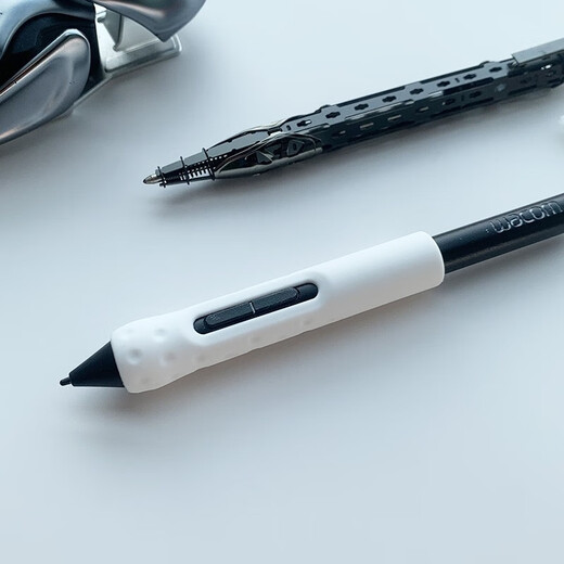 
WACOM original digital tablet CTL472 672 4100 6100 490 690 Drawing board pen cover anti-slip pen holder A pen cover white 7.5x1.2cm