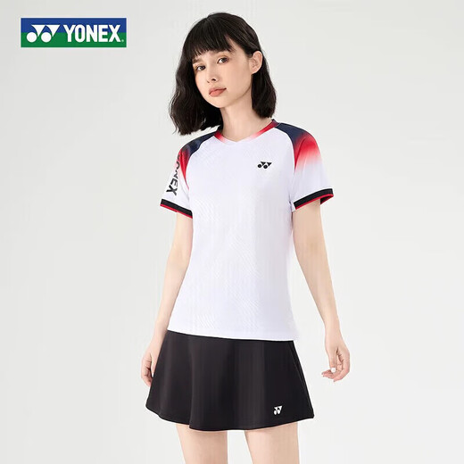 尤尼克斯yonex新款国羽比赛服男女同款轻盈透气 6296男款(白色) L