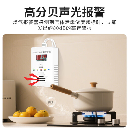 Bolian Smart Compulsory 3C certified gas leak alarm, natural gas alarm, hotel kitchen combustible gas detection alarm