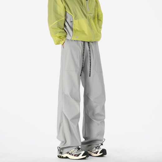 LOMBT outdoor mountaineering casual pants men's autumn sports loose and versatile waterproof quick-drying paratrooper pants LK59 light gray L