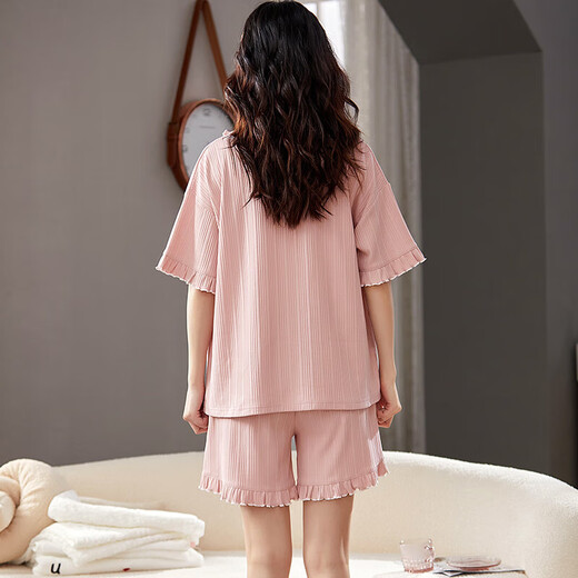 甜美可爱夏季女士睡衣套装圆领短袖家居服GXT-6630女 GXT-6636女 L (160) 【建议95-110斤】
