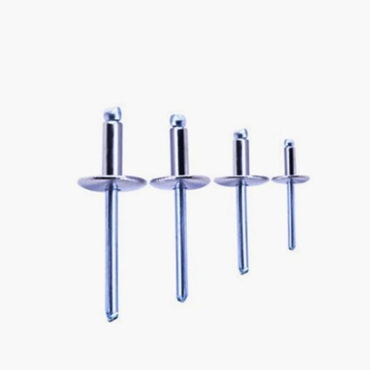 
Bingyu 304 stainless steel hat brim van type car open core pulling rivet Liuding willow nail big hat brim round head pull nail half steel 4*20*12250 pieces