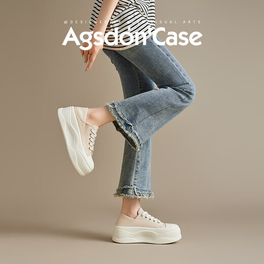 Agsdon zapatos blancos pequeños para mujeres en verano Nuevos zapatos gruesos de dos listones para mujeres zapatos de mujer estilo universitario B153038 Mezcla 36