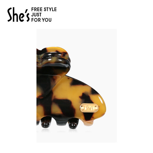 She s Akiko light retro acetate plate small clip tortoiseshell color shark clip birthday gift for girlfriend