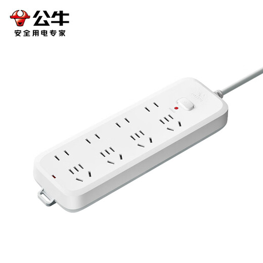 BULL socket/B5 series with child protection door/new national standard socket/row plug 8 positions total control 1.6 meters (new national standard anti-overload) B5440