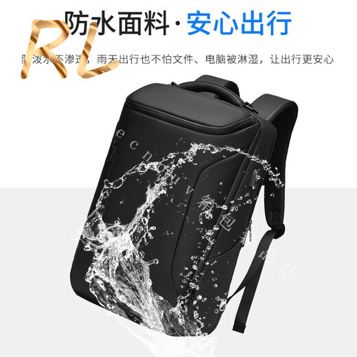 Goldwini Rl Light Luxury Brand Mill Mackpack Gran capacidad de alta gama Empresa impermeable Viajes de negocios Ligeros livianos Black