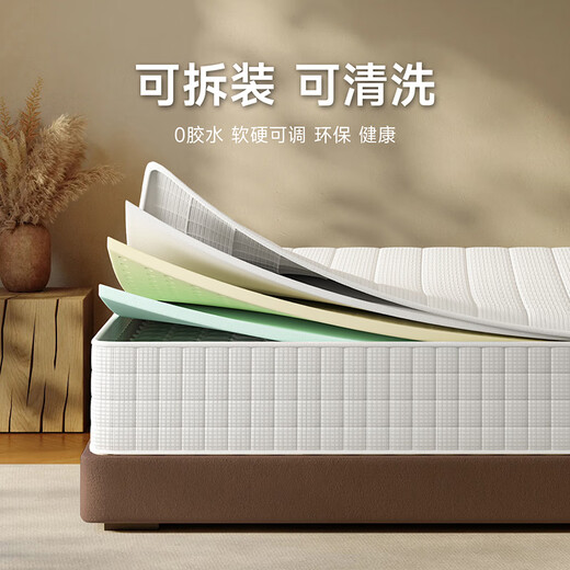 
Haima Liuliu waffle zero glue detachable washable mattress bedroom household Simmons sleeping feeling adjustable soft and hard moderate protection ridge is hard A economical soft and thick 20cm [High elastic sponge] 1350mm*2000mm