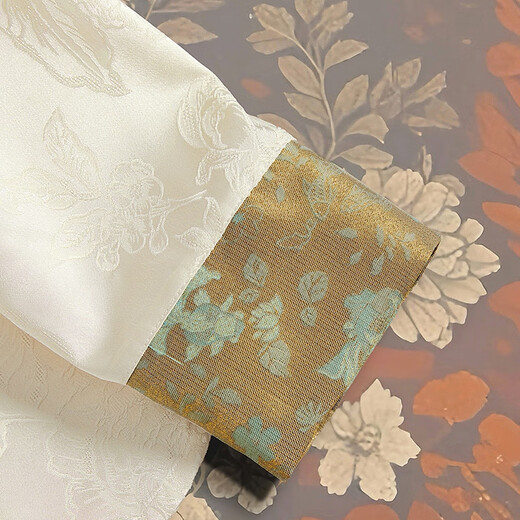 Her Pool Splicing Round Neck Shoulder Shirt Women's 2026 Spring New New Chinese Style Retro Jacquard Shirt