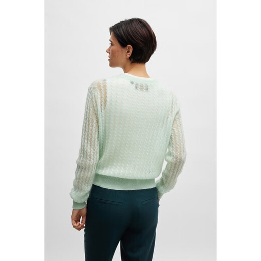 Hugo Boss (Hugo Boss) Boss Camel Sweater de mohair verde para mujeres 50521184_442 xs