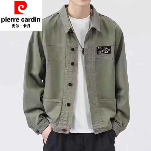 Pierre Cardin Jacket Men's Spring and Automn 2025 Nouvelle chemise Automne Men's Work's Veste de veste de début d'automne [Version de mise à niveau] K12806 Black 2xl [Recommandé 140-160jin [Jin est égal à 0,5 kg]]]