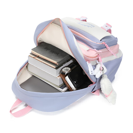 Walker Shop轻奢品牌学生书包女高中生初中生小学生三到五六年级双肩包背包男 蓝色大号42*31*12cm