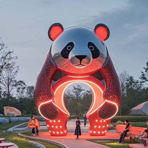 Pupan Customized Fiberglass Cartoon Sculpture Customized Shopping Mall Mascot Doll Large Animation Character Internet Celebrity Check-in White Deposit Development and Gold Chart