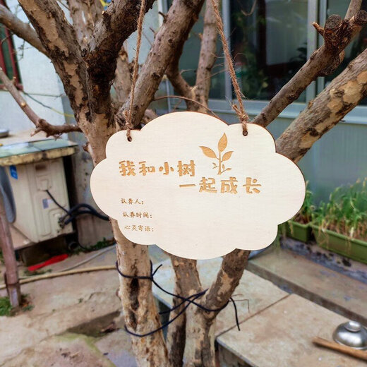 Arbor Day listing custom tree sign tree adoption sign plant tag small sapling brand wooden tree planting sign tree planting sign 315*10 cm