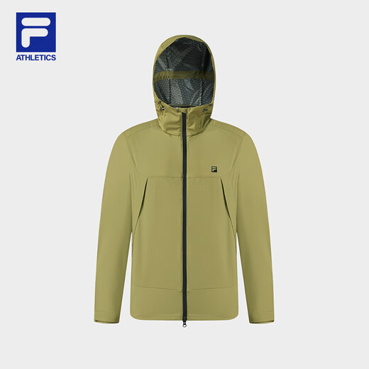 
FILA official couple woven jacket 2025 autumn new fitness outdoor sports windproof and moisture-permeable hooded top